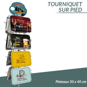 Tourniquet pour plateaux métal